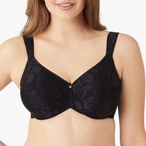 New Wacoal Womens Awareness Full Figure Underwire Bra black Size 34DD